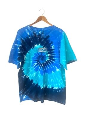 Houston Texas Downtown Aquarium Tie Dye Blue Teal Turquoise T Shirt